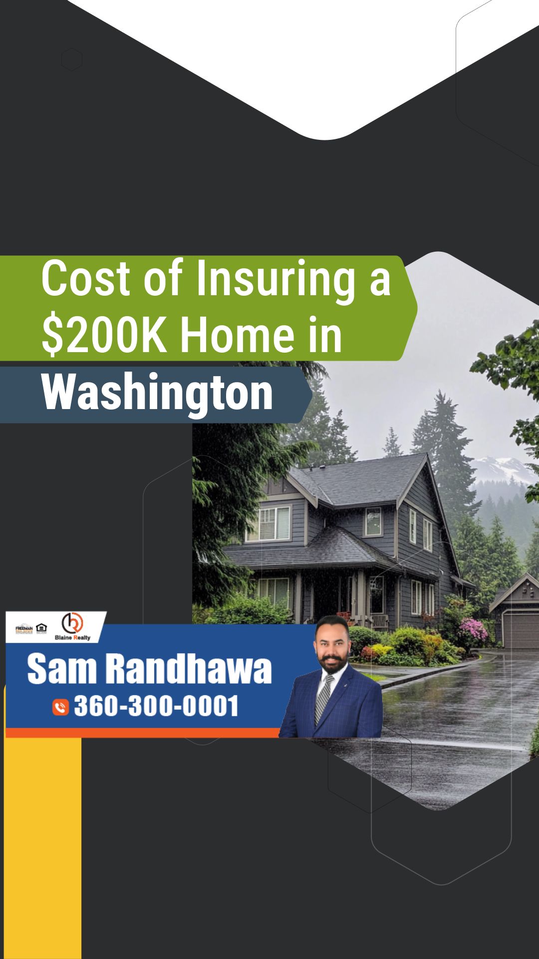 Cost of Insuring a $200K Home in Washington